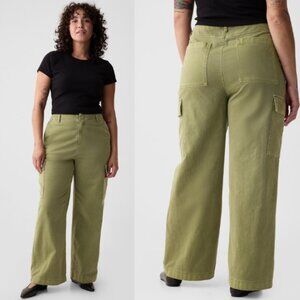 GAP Mid Rise Loose Khaki Cargo Pants NWT in Desert Cactus Green 14